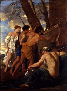 Nicolas Poussin The Arcadian Shepherds, c. 1627 - 1629 Oil on lined canvas © The Devonshire Collections, Chatsworth. Reproduced by permission of Chatsworth Settlement Trustees