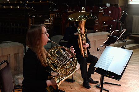 Sinfonia Viva, Members rehearsing.  