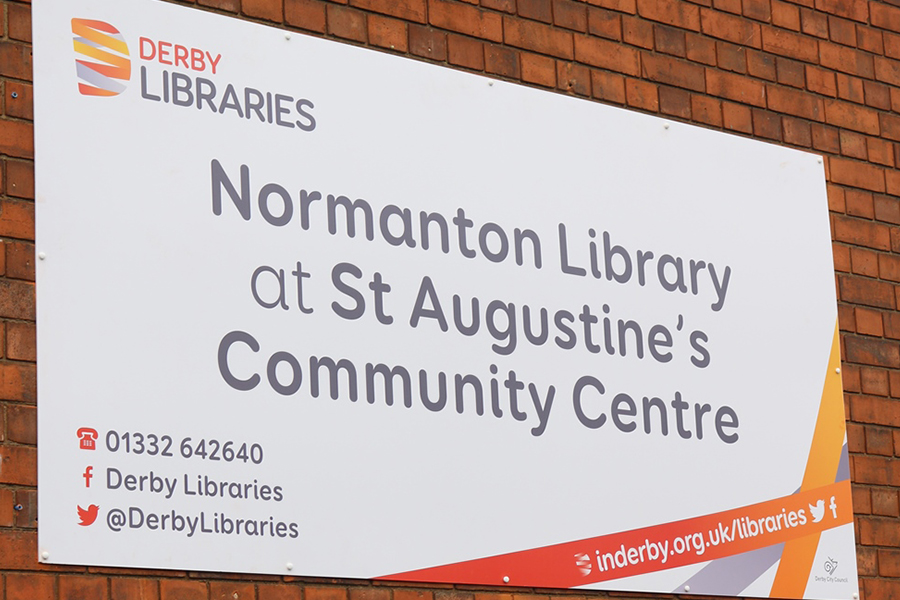 ARTICLE Normanton Library Sign.